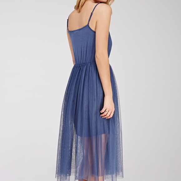 Cami Dress with bodice and Sheer overlay skirt - Picture 3 of 8